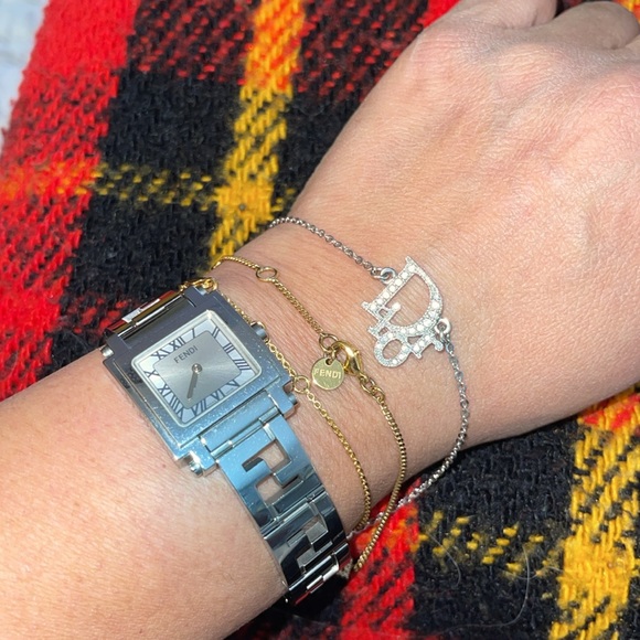 Christian Dior bracelet silver with rhinestones excellent condition. - Picture 5 of 5